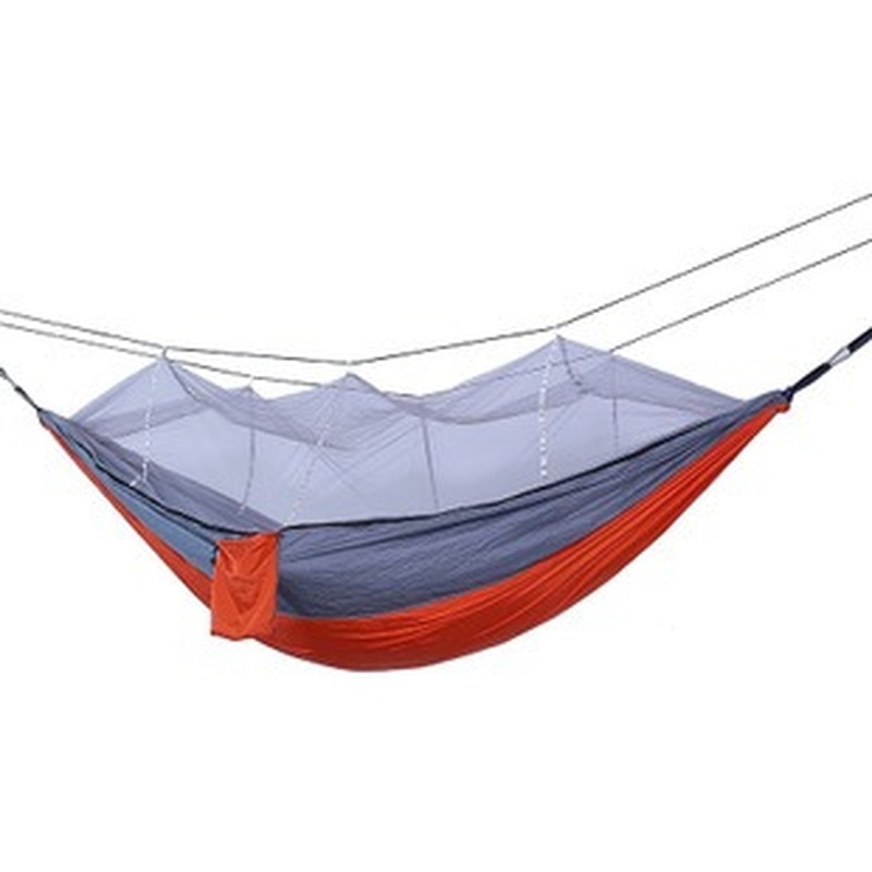 Bourette spinning 210T Nylon Hammock Outdoor Anti-mosquito Hammock Outdoor Camping Goods Bed Bearing - Image 4