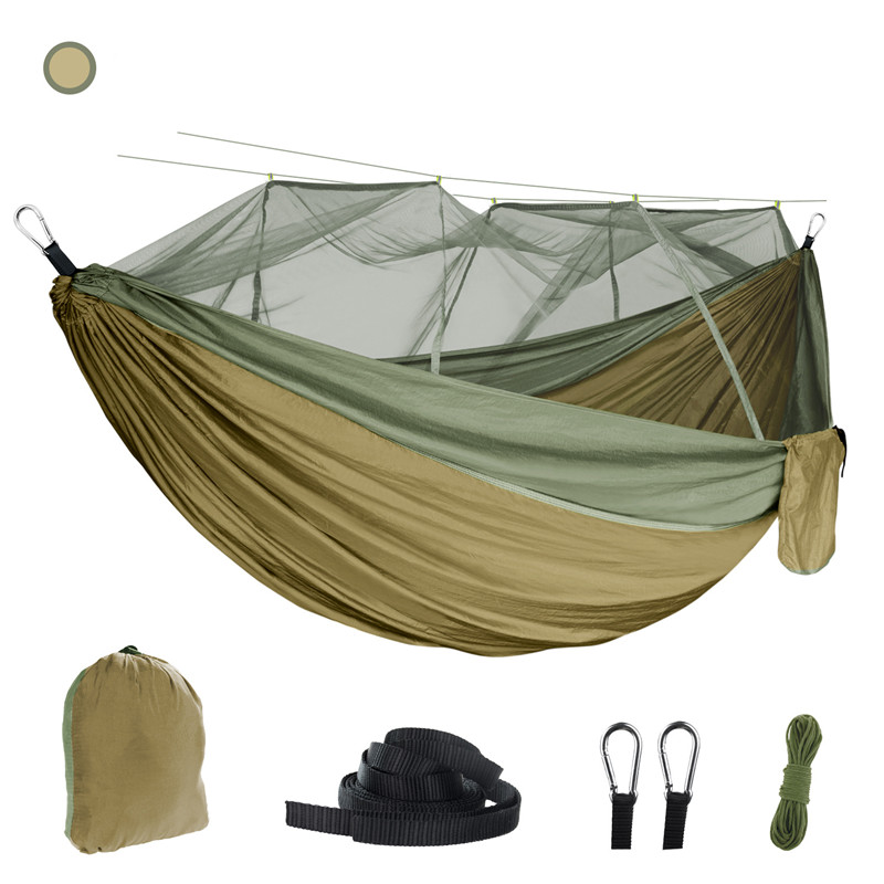 Hammock Outdoor Mosquito Net – 210T Parachute Nylon Camping Hammock with Built‑In Bug Net & Dense Mesh Protection - Image 4