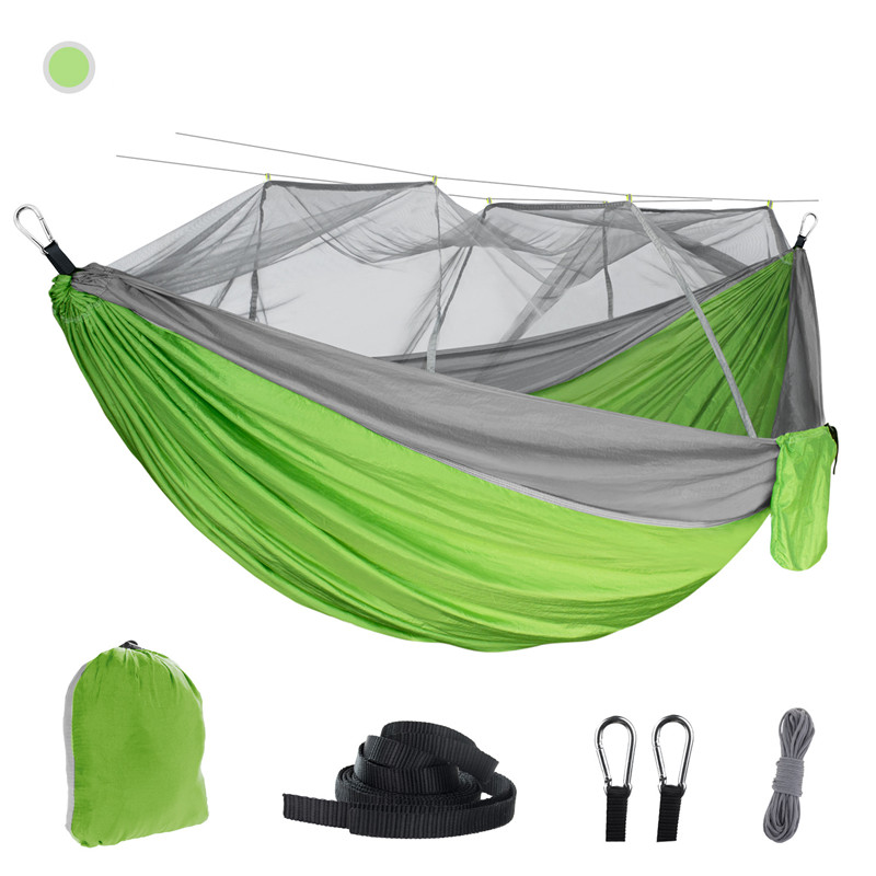 Hammock Outdoor Mosquito Net – 210T Parachute Nylon Camping Hammock with Built‑In Bug Net & Dense Mesh Protection - Image 5