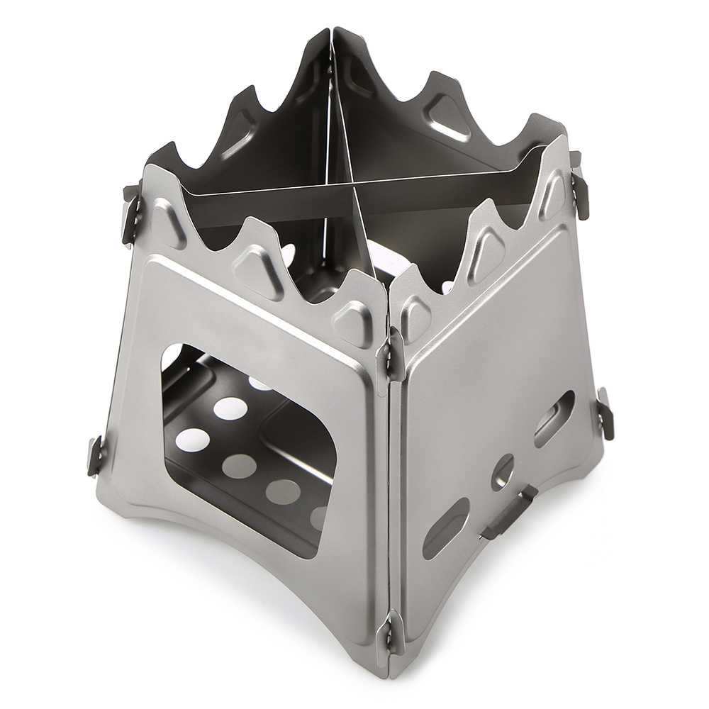 Stainless Steel Wood Stove Outdoor Camping Compact Folding Stainless Steel Wood Stove for Outdoor Camping Cooking BBQ Picnic