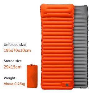 Ultralight Self‑Inflating Camping Sleeping Pad – Thick TPU/Nylon Air Mattress with Built‑In Pump