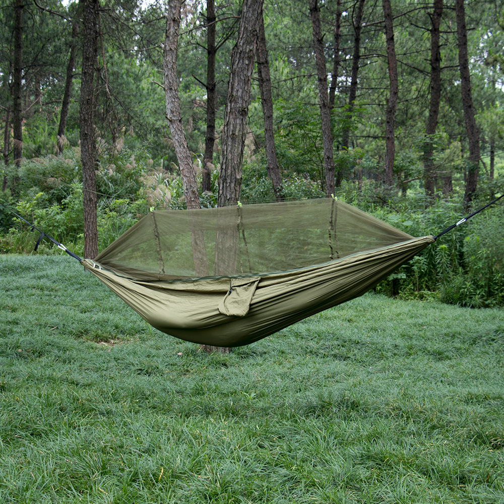 Hammock Outdoor Mosquito Net – 210T Parachute Nylon Camping Hammock with Built‑In Bug Net & Dense Mesh Protection - Image 8