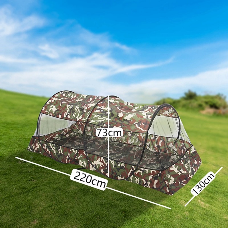 Folding Portable Mosquito Net for Trips Mesh Tent With Zipper Outdoor New Camping Mosquito Net Tent With Bottom For Single Bed - Image 3
