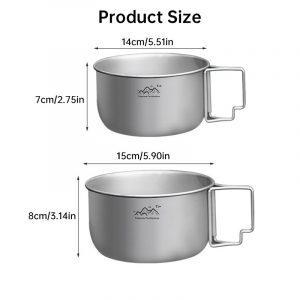 Titanium Alloy Camping Pot - Lightweight Collapsible Outdoor Cooking Pot