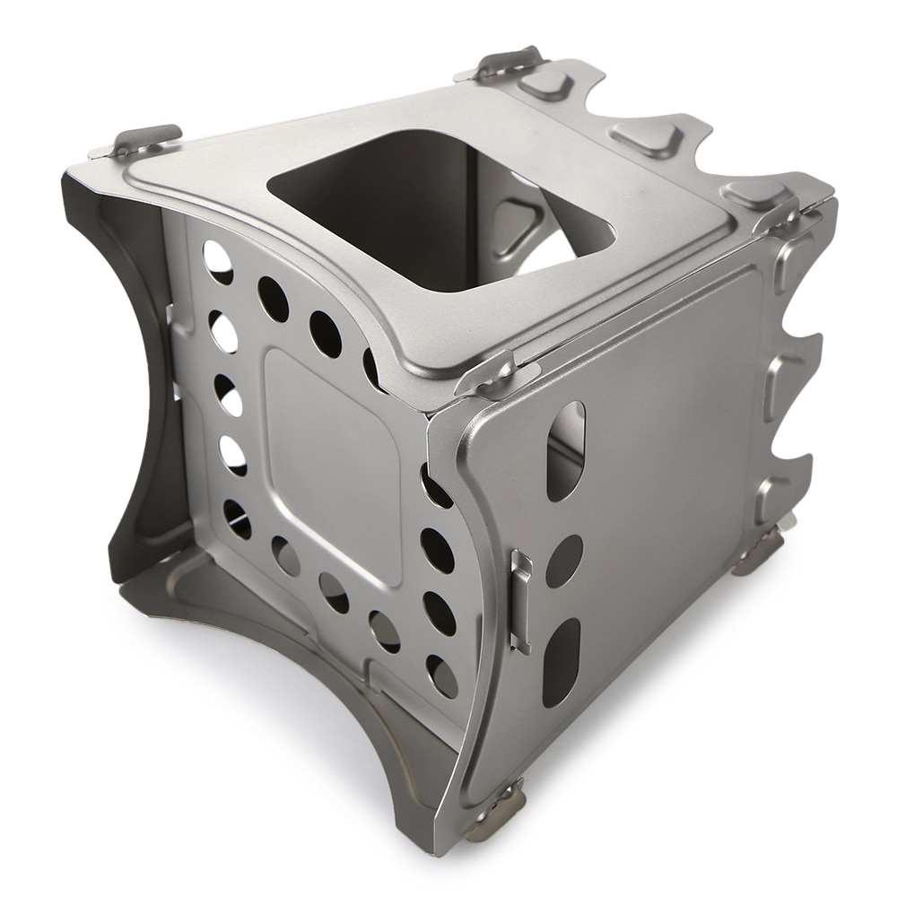 Stainless Steel Wood Stove Outdoor Camping Compact Folding Stainless Steel Wood Stove for Outdoor Camping Cooking BBQ Picnic - Image 2