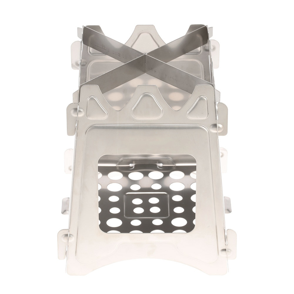 Stainless Steel Wood Stove Outdoor Camping Compact Folding Stainless Steel Wood Stove for Outdoor Camping Cooking BBQ Picnic - Image 4